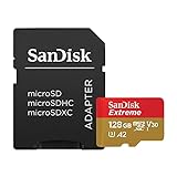 SanDisk Extreme 128 GB microSDXC Memory Card + SD...