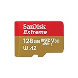 SanDisk Extreme 128 GB microSDXC Memory Card + SD...